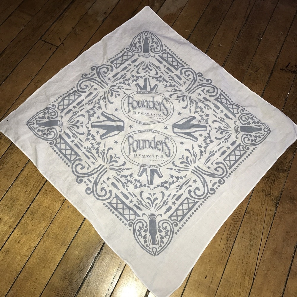 Founders Brewing Bandana White/gray